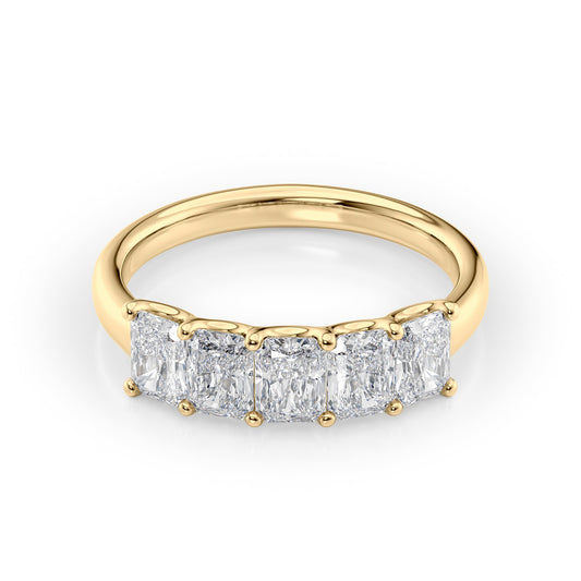 1.5ct Bice Radiant Cut Moissanite Ring - Gold