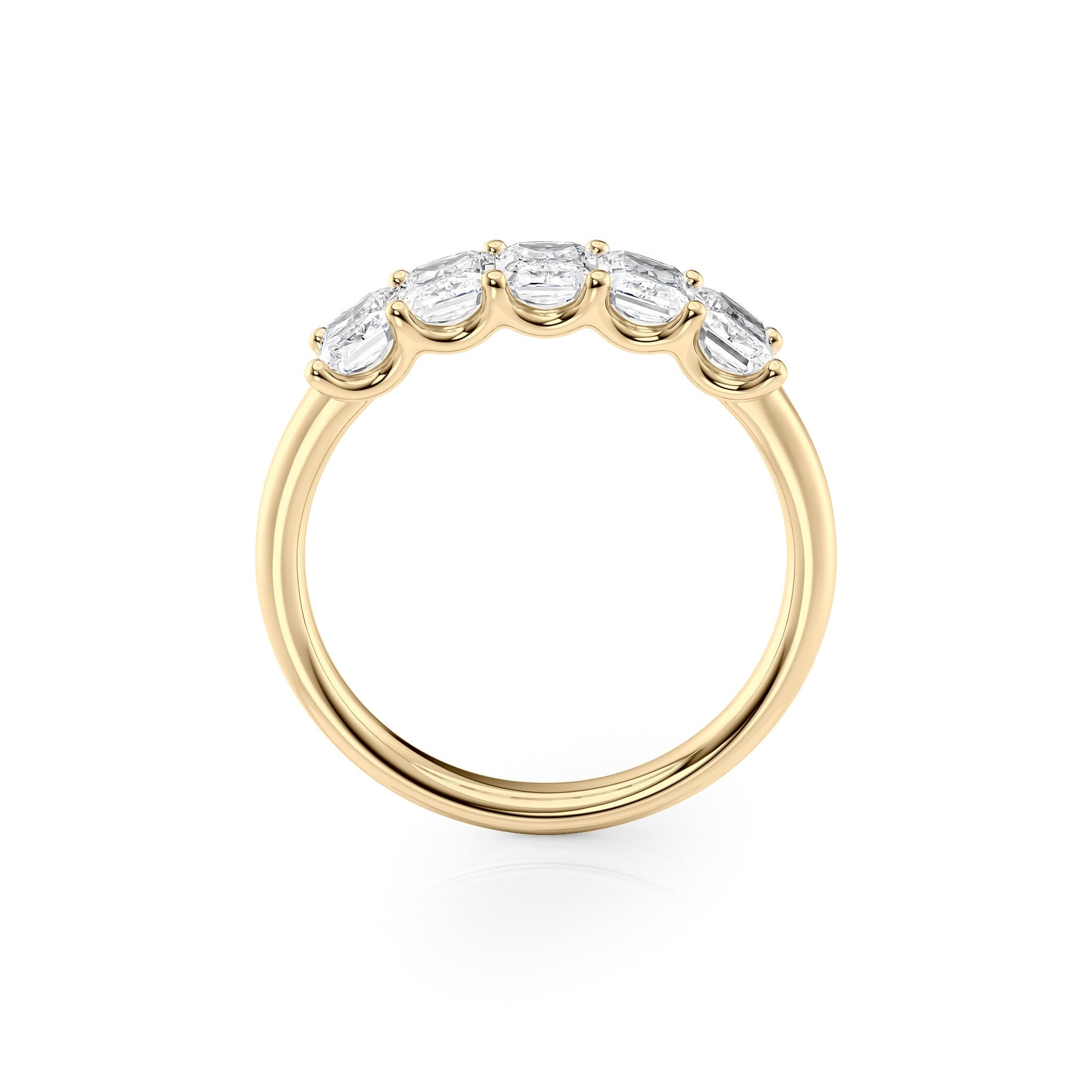 1.5ct Bice Radiant Cut Moissanite Ring - Gold