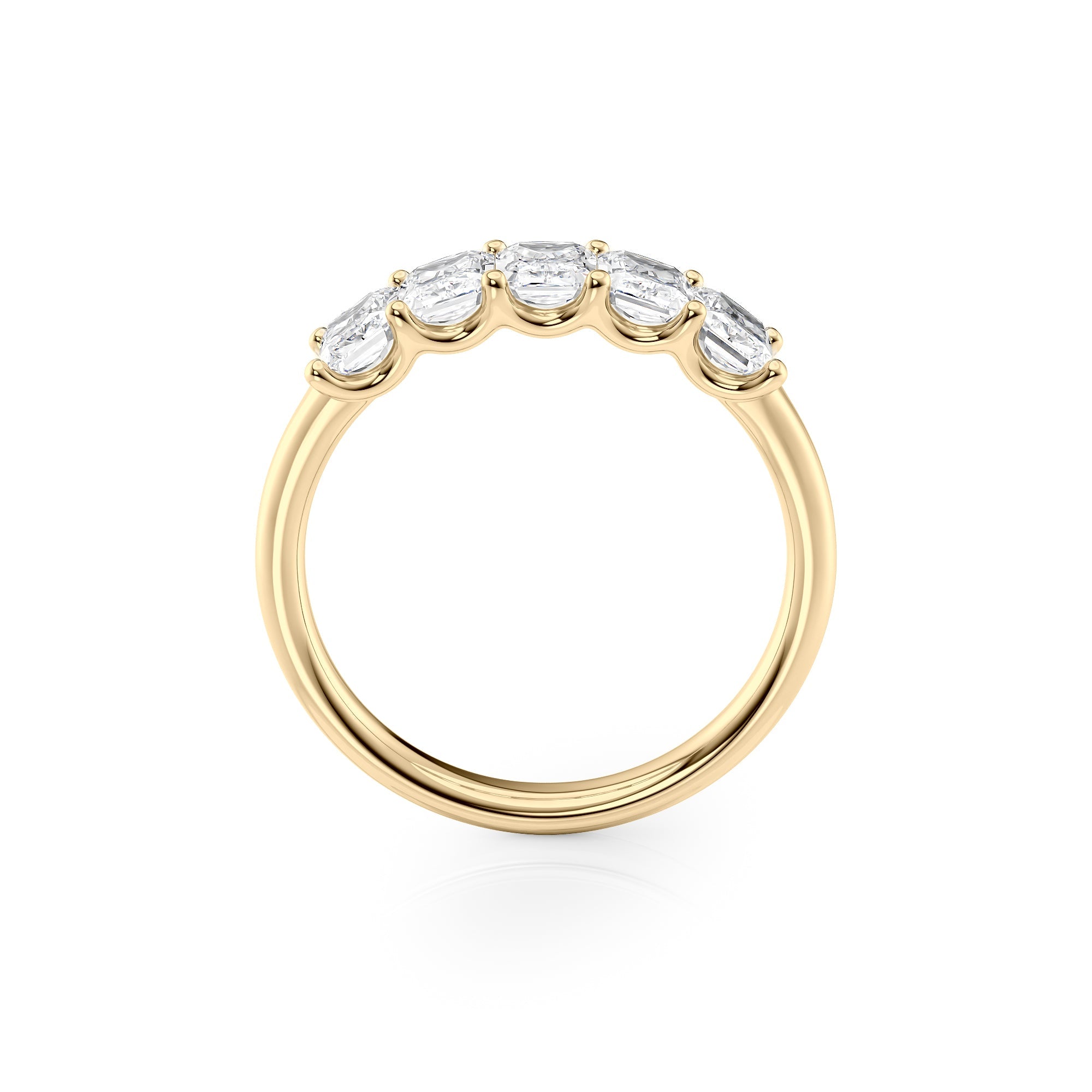 1.5ct Bice Radiant Cut Moissanite Ring - Gold