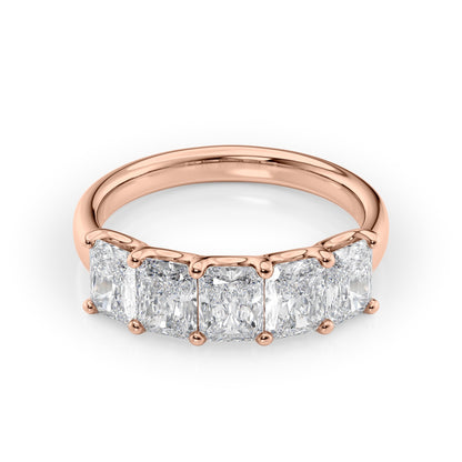 2ct Artemia Radiant Cut Moissanite Ring - Rose Gold