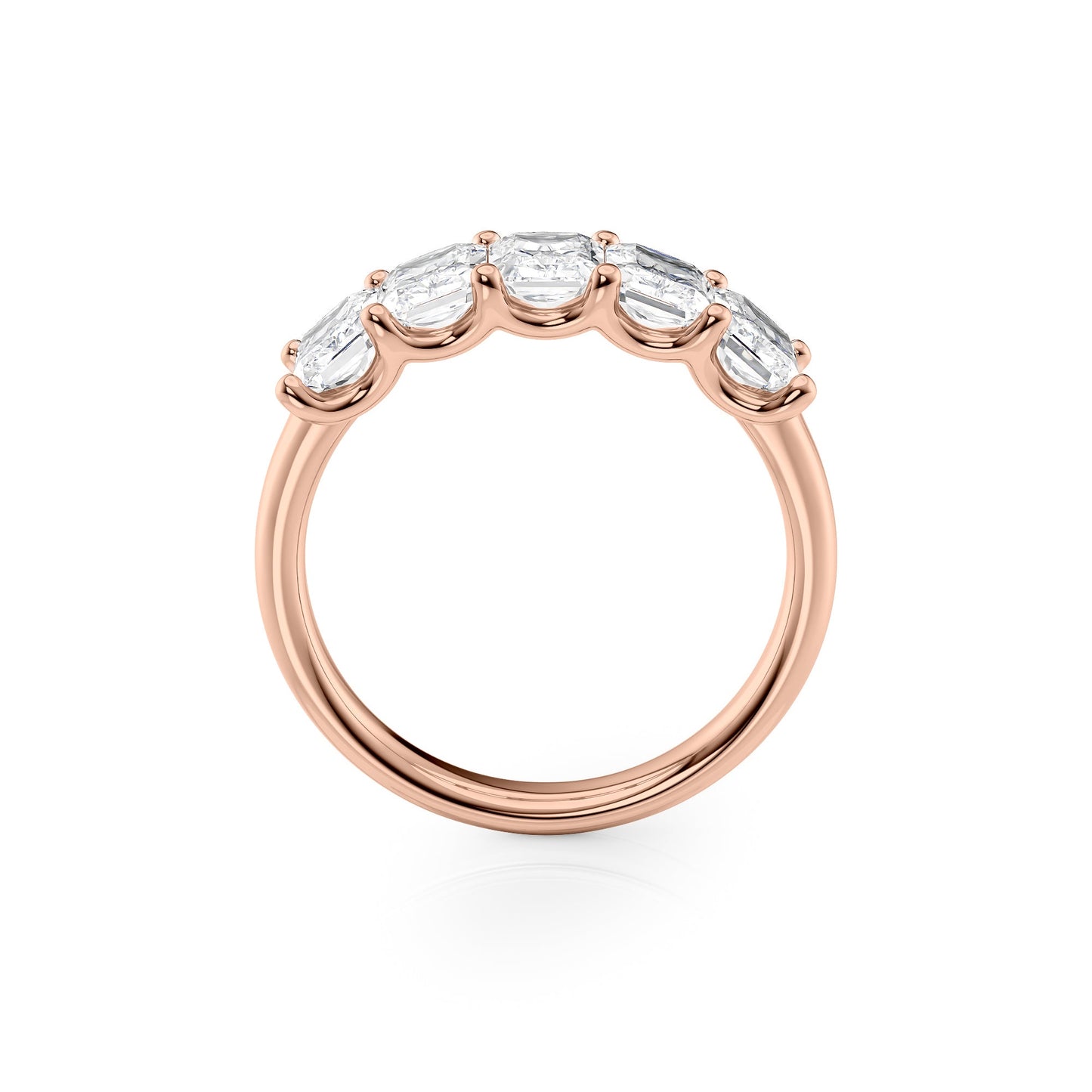 2ct Artemia Radiant Cut Moissanite Ring - Rose Gold