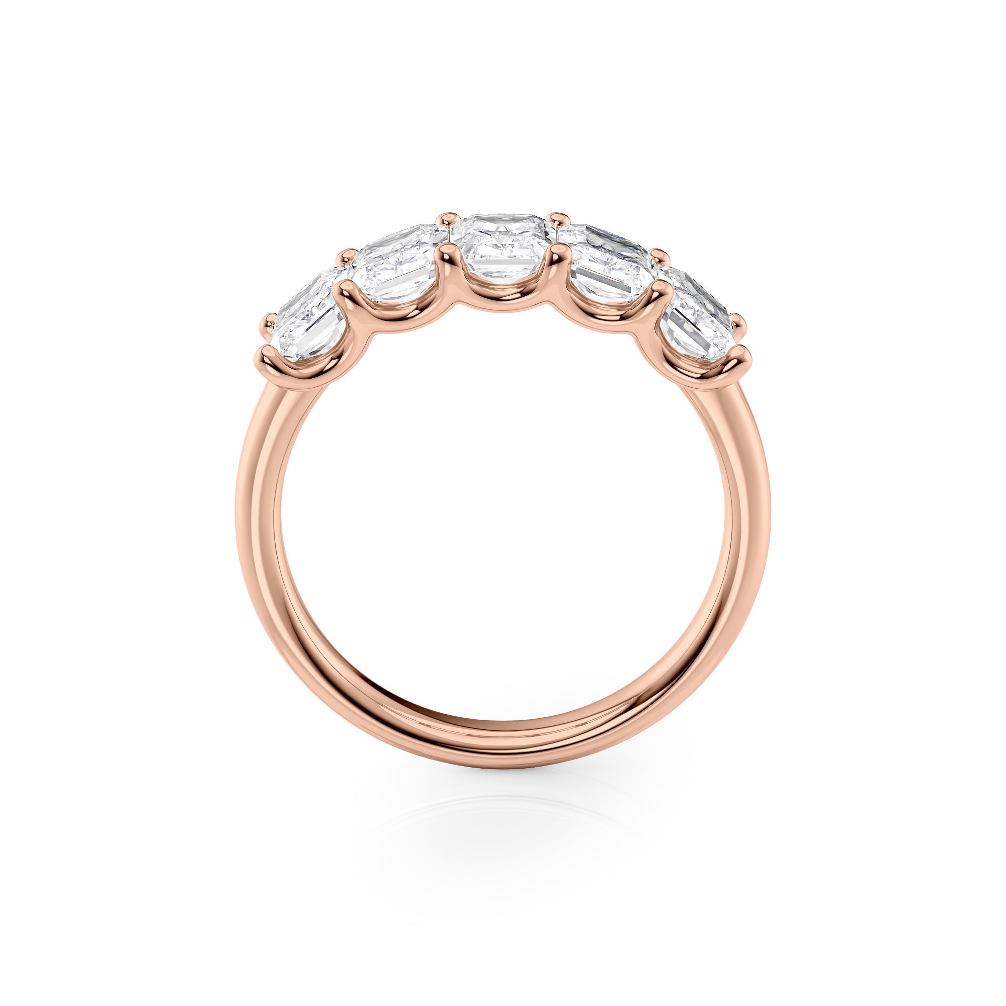 2ct Artemia Radiant Cut Moissanite Ring - Rose Gold
