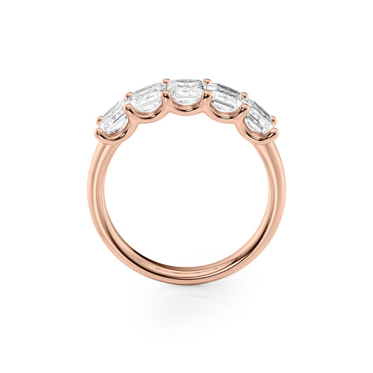 2ct Artemia Radiant Cut Moissanite Ring - Rose Gold