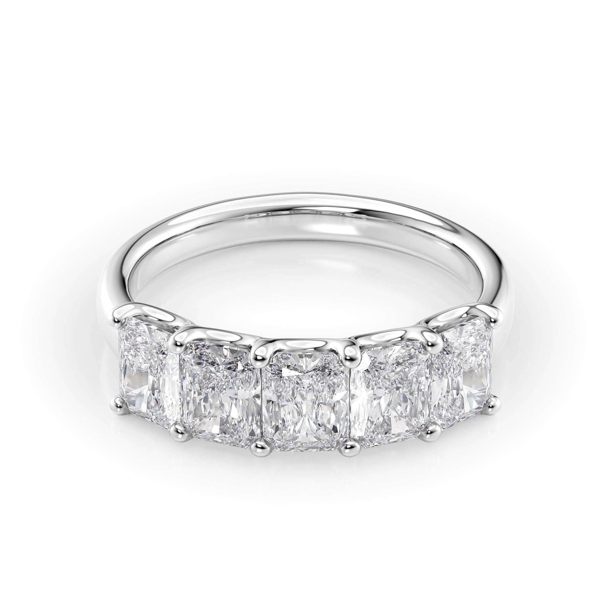 2ct Artemia Radiant Cut Moissanite Ring - Silver