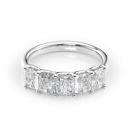 2ct Artemia Radiant Cut Moissanite Ring - Silver