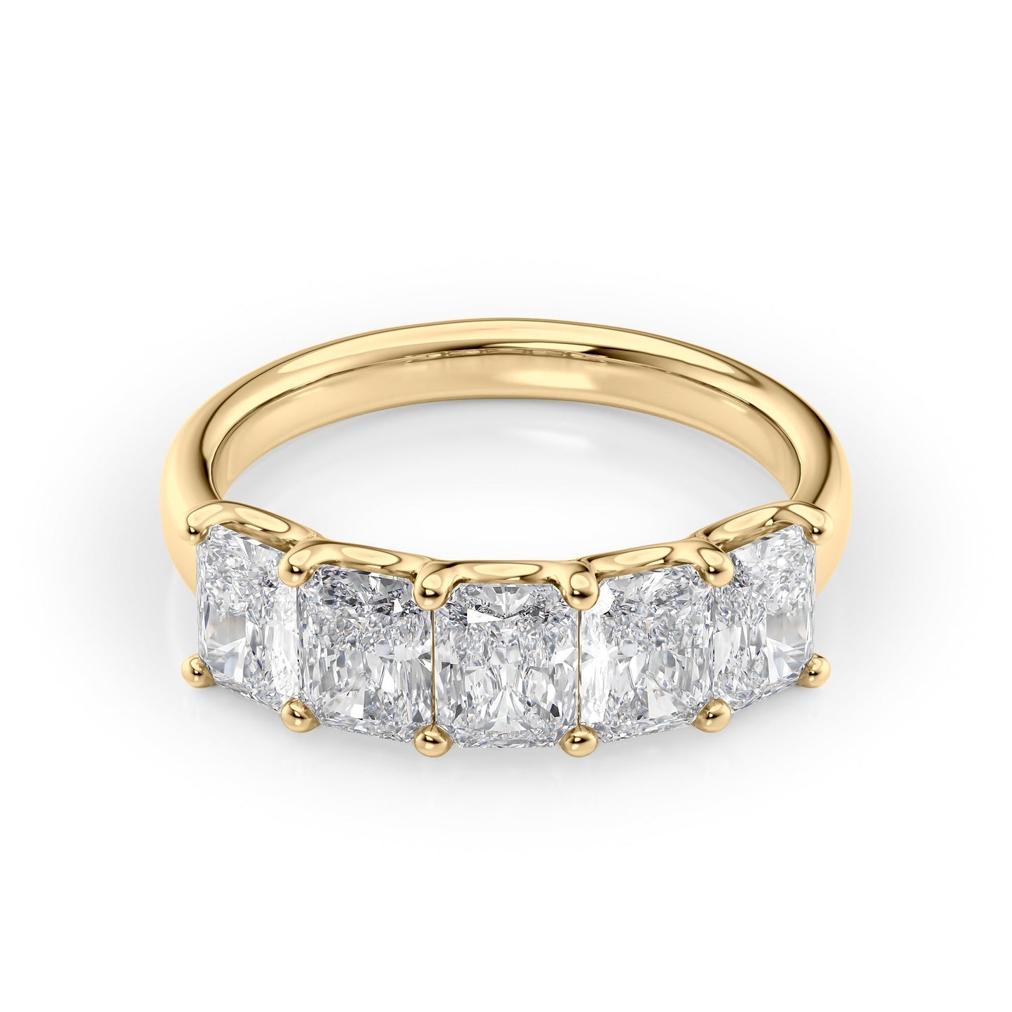 2ct Artemia Radiant Cut Moissanite Ring - Gold