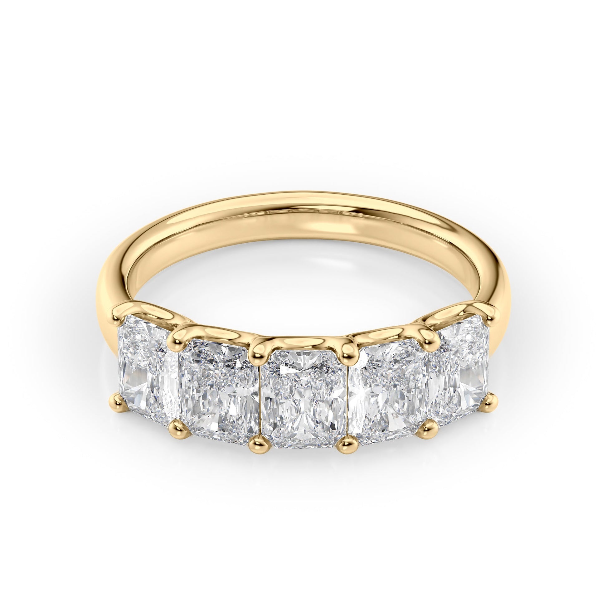2ct Artemia Radiant Cut Moissanite Ring - Gold