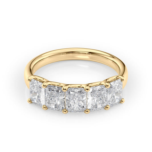 2ct Artemia Radiant Cut Moissanite Ring - Gold