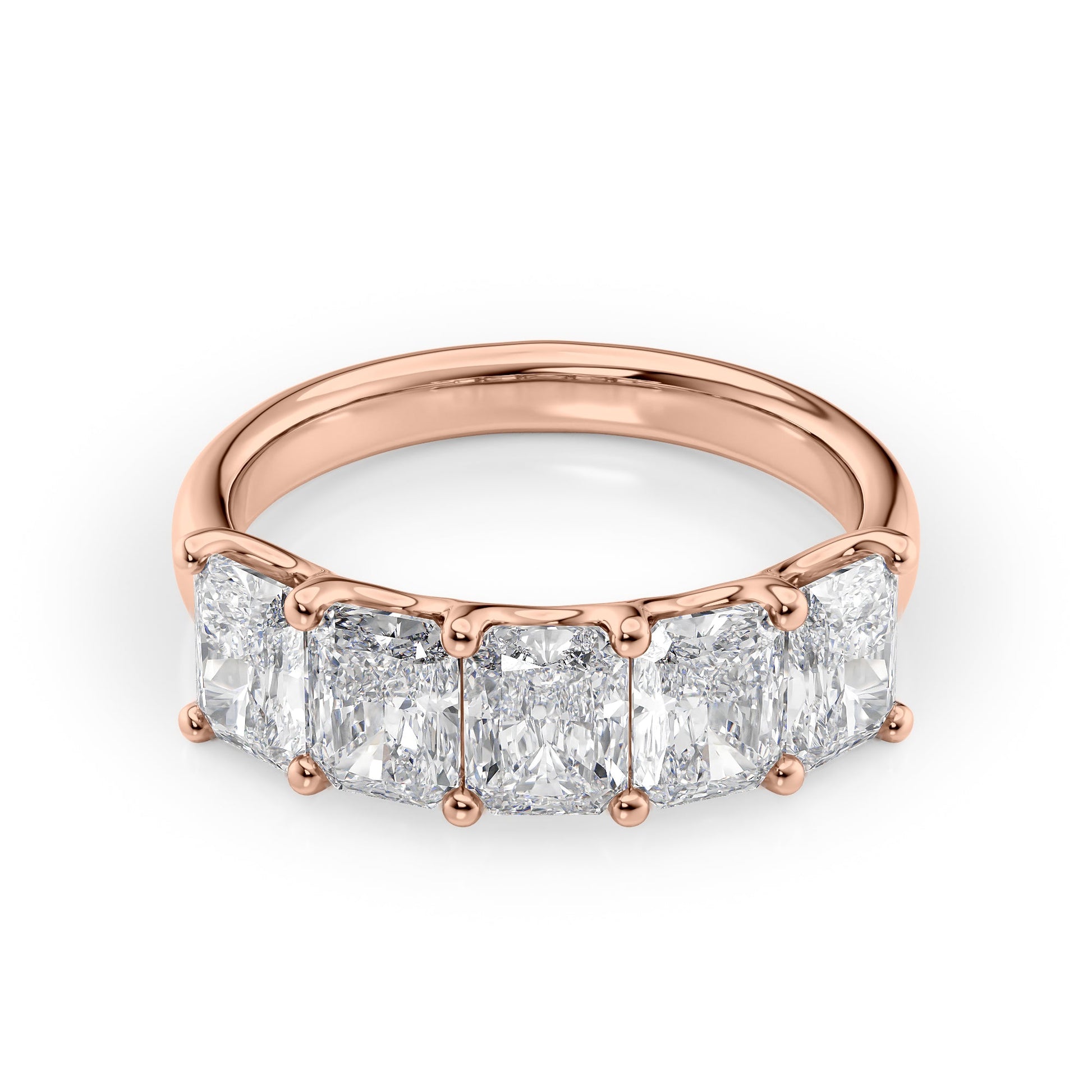 2.5ct Denara Radiant Cut Moissanite Ring - Rose Gold