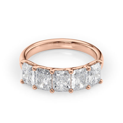 2.5ct Denara Radiant Cut Moissanite Ring - Rose Gold