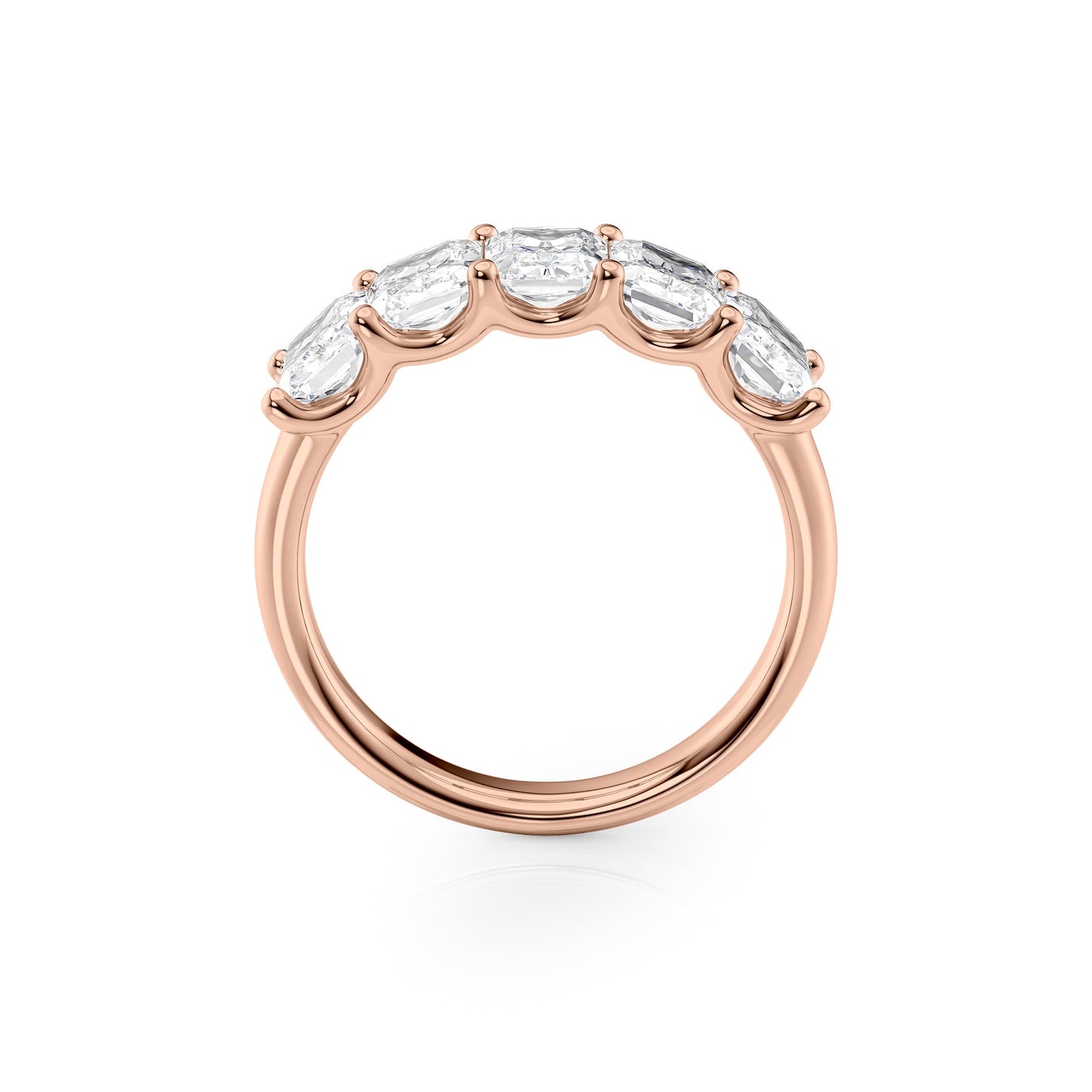 2.5ct Denara Radiant Cut Moissanite Ring - Rose Gold