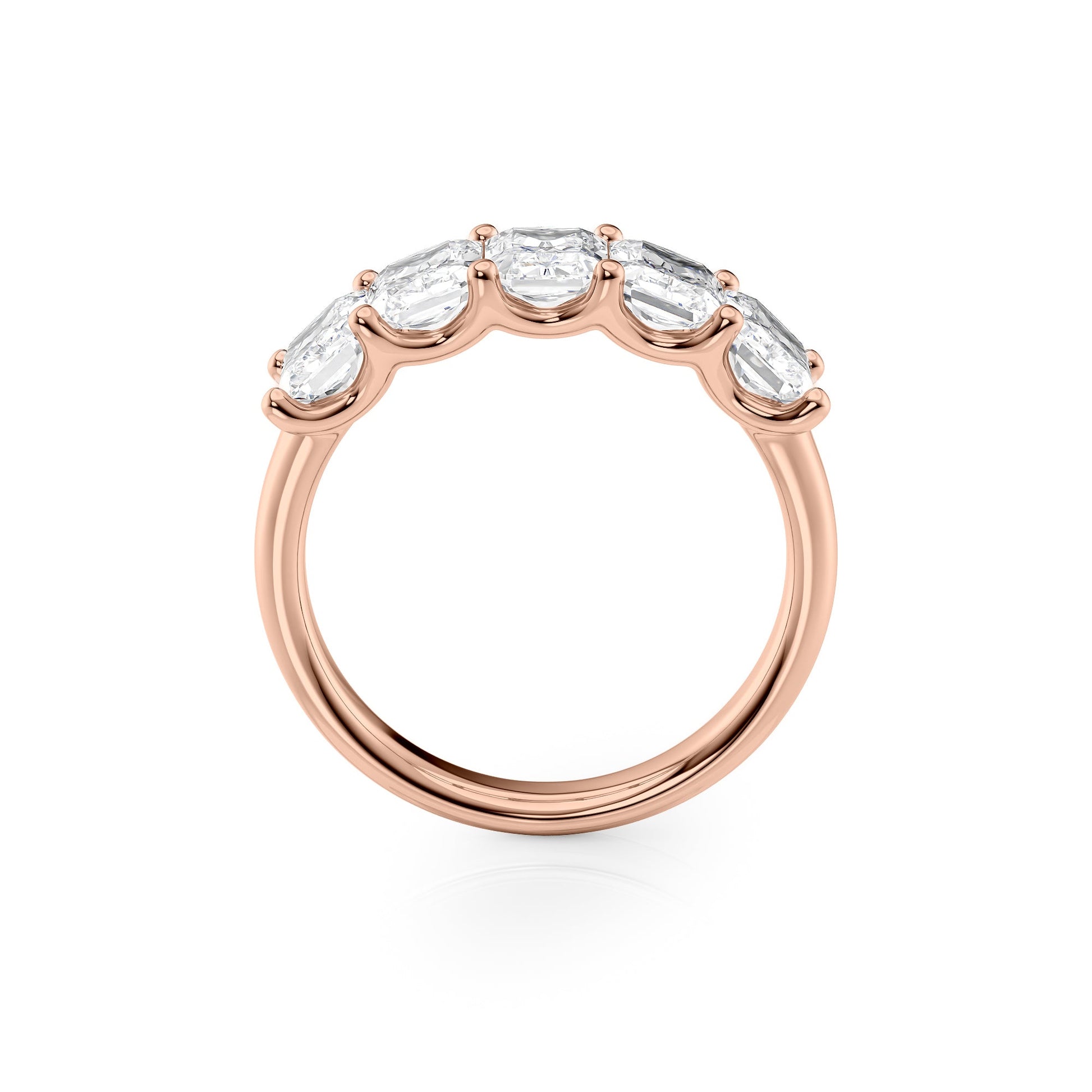 2.5ct Denara Radiant Cut Moissanite Ring - Rose Gold