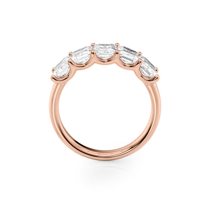 2.5ct Denara Radiant Cut Moissanite Ring - Rose Gold