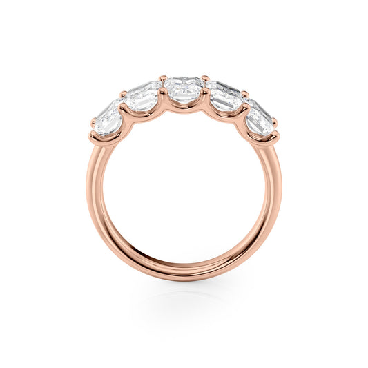 2.5ct Denara Radiant Cut Moissanite Ring - Rose Gold