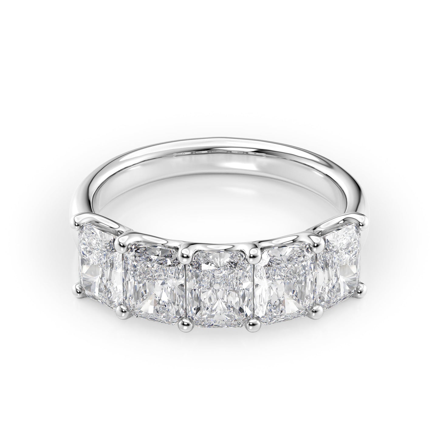 2.5ct Denara Radiant Cut Moissanite Ring - Silver