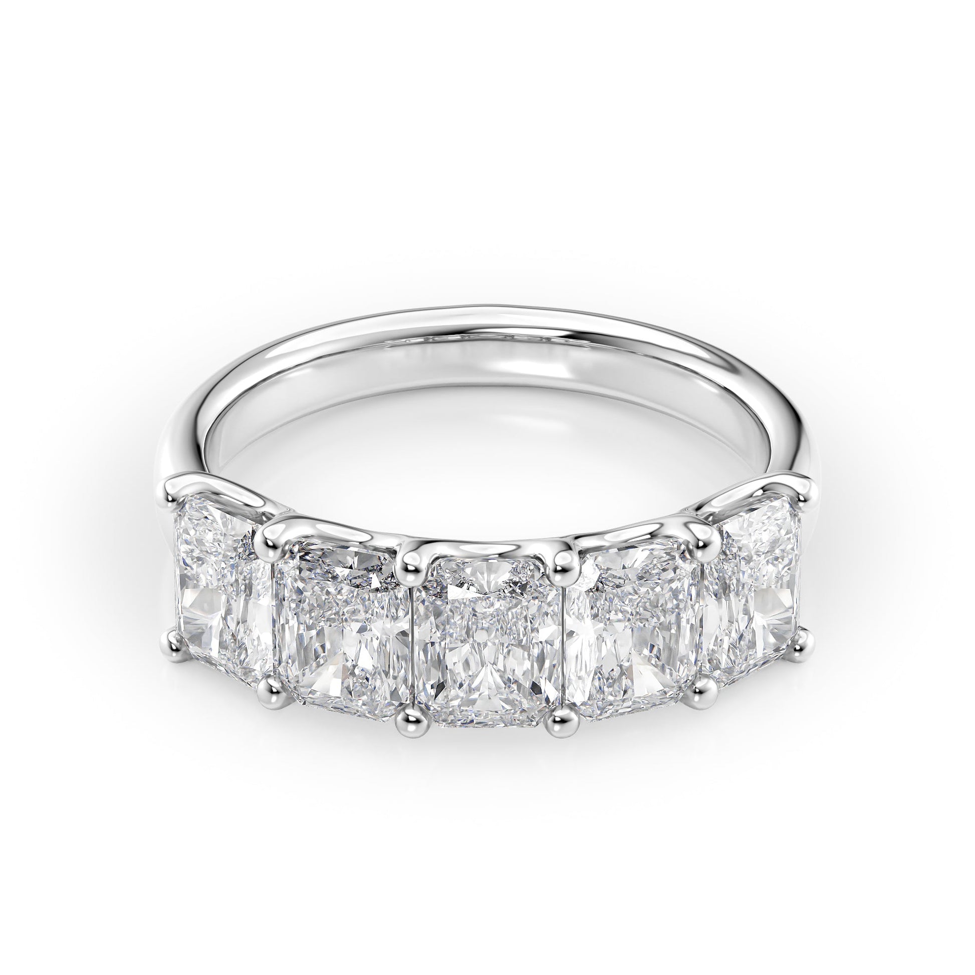 2.5ct Denara Radiant Cut Moissanite Ring - Silver