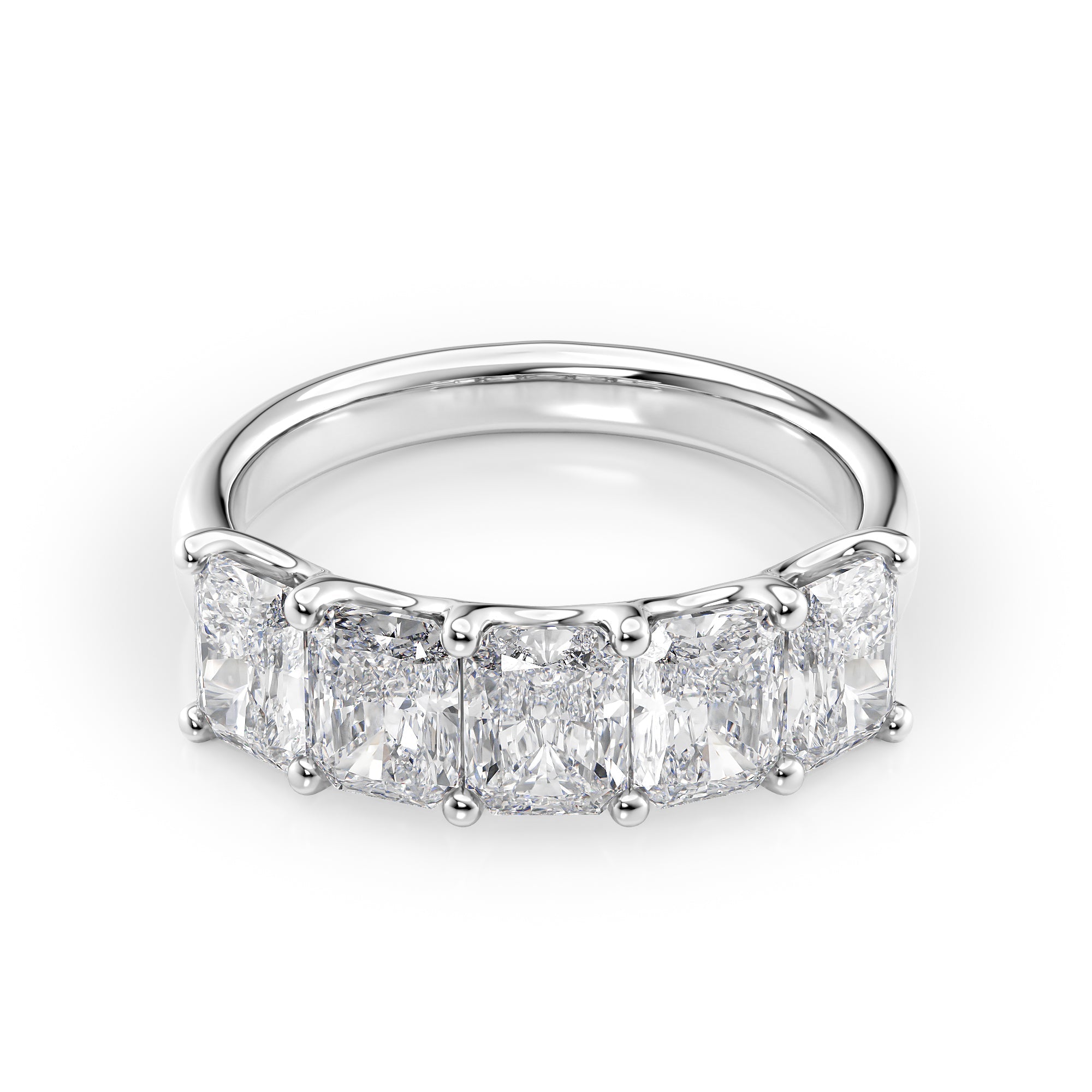 2.5ct Denara Radiant Cut Moissanite Ring - Silver