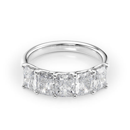 2.5ct Denara Radiant Cut Moissanite Ring - Silver