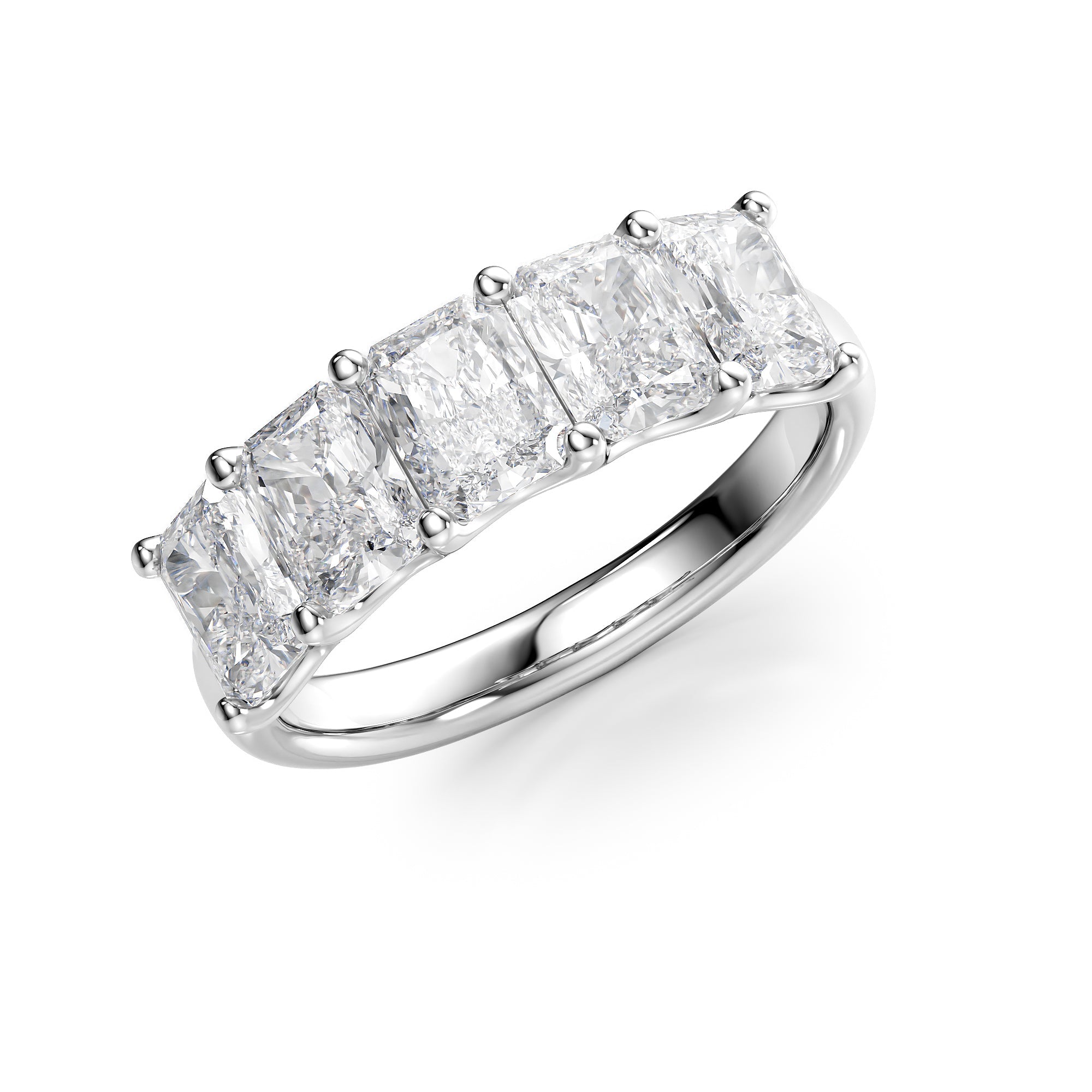 2.5ct Denara Radiant Cut Moissanite Ring - Silver