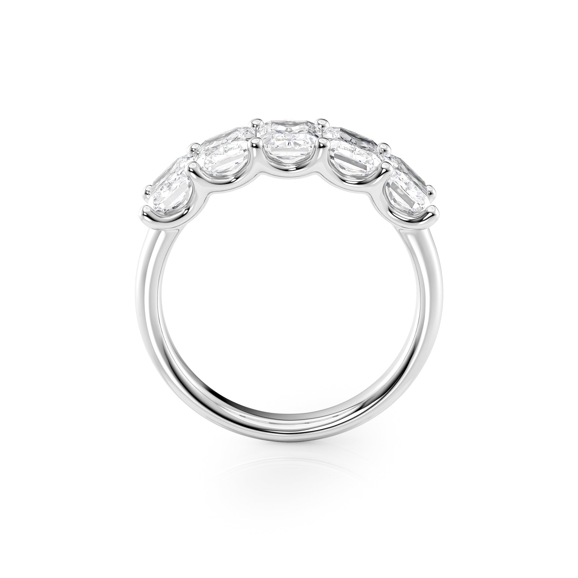 2.5ct Denara Radiant Cut Moissanite Ring - Silver