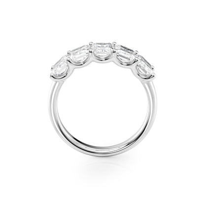 2.5ct Denara Radiant Cut Moissanite Ring - Silver