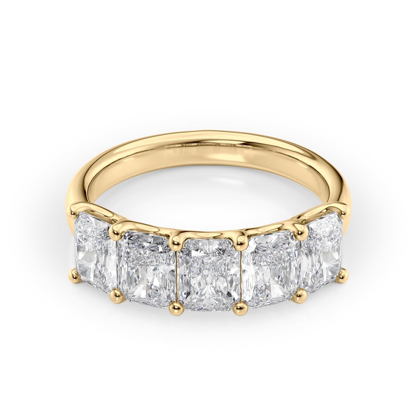 2.5ct Denara Radiant Cut Moissanite Ring - Gold