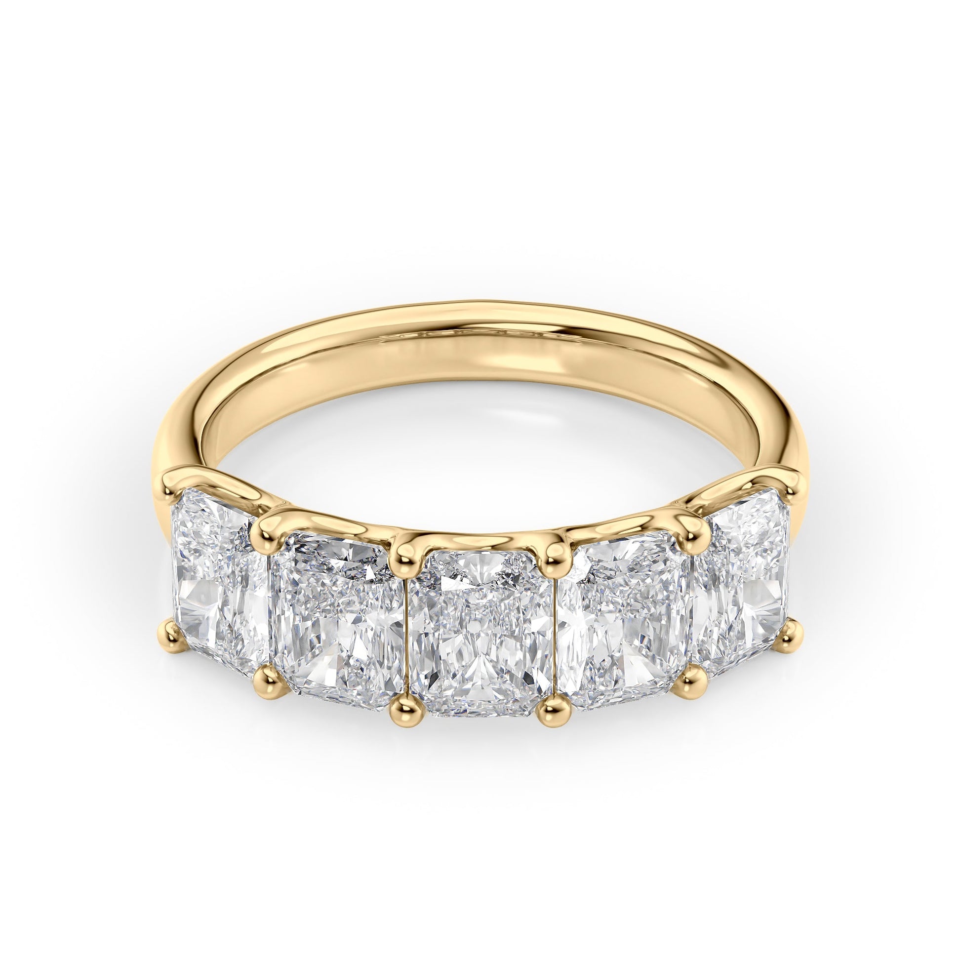 2.5ct Denara Radiant Cut Moissanite Ring - Gold