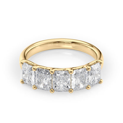 2.5ct Denara Radiant Cut Moissanite Ring - Gold