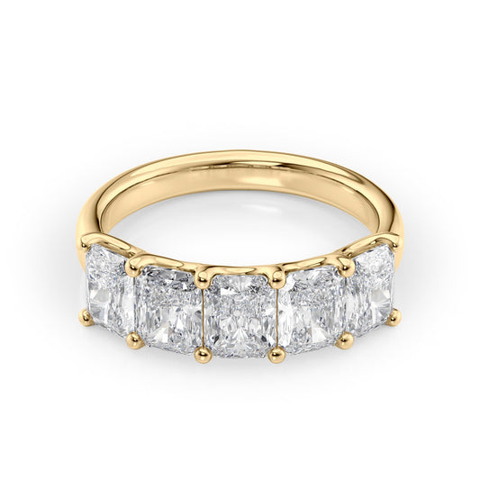 2.5ct Denara Radiant Cut Moissanite Ring - Gold