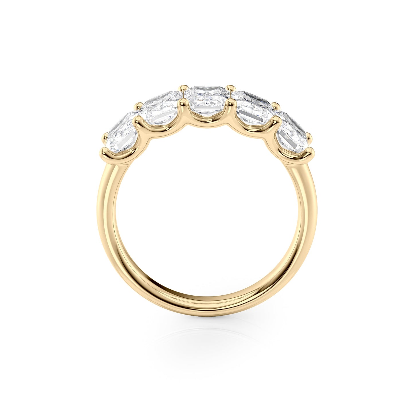 2.5ct Denara Radiant Cut Moissanite Ring - Gold