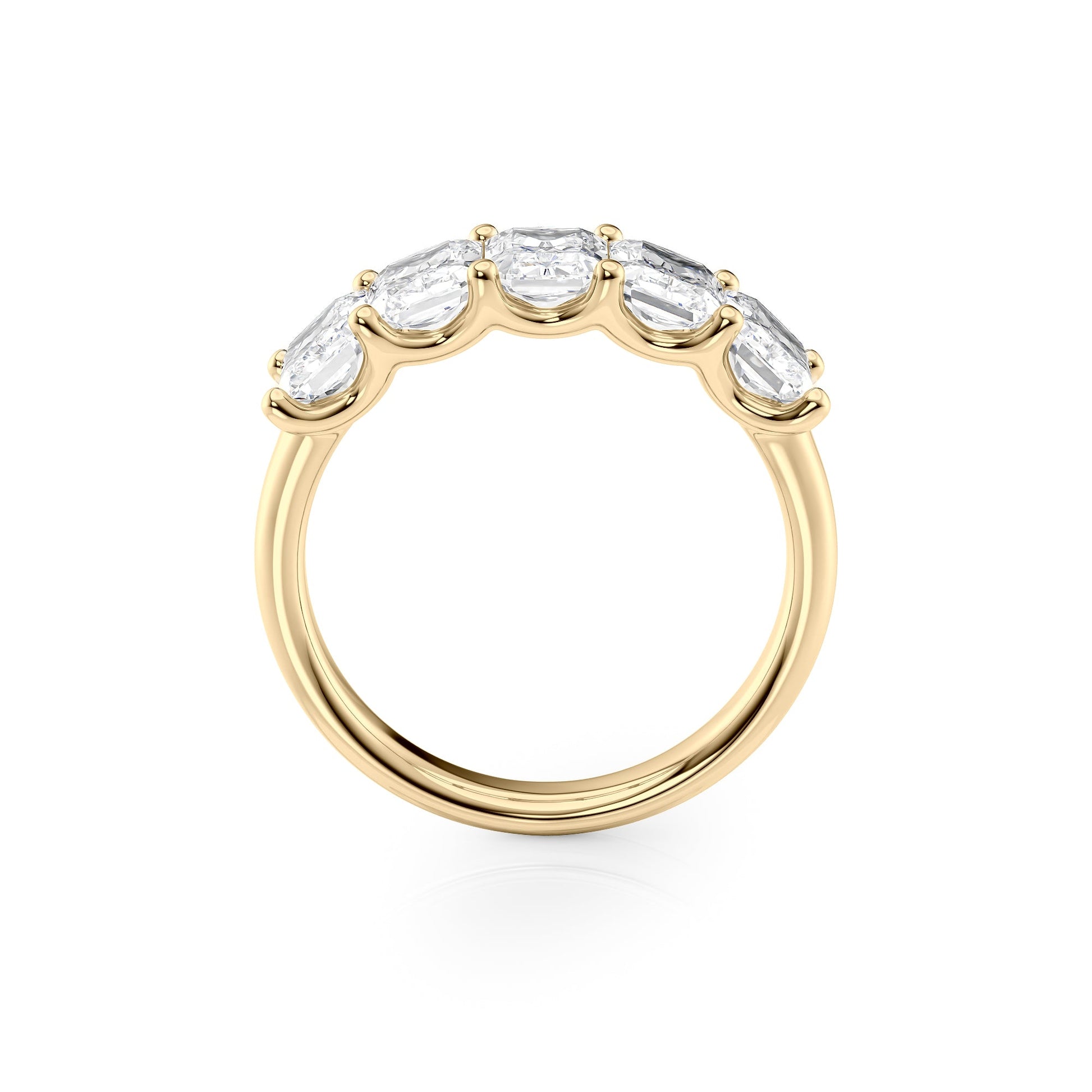 2.5ct Denara Radiant Cut Moissanite Ring - Gold