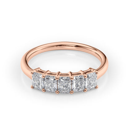 1ct Isidra Radiant Cut Moissanite Ring - Rose Gold
