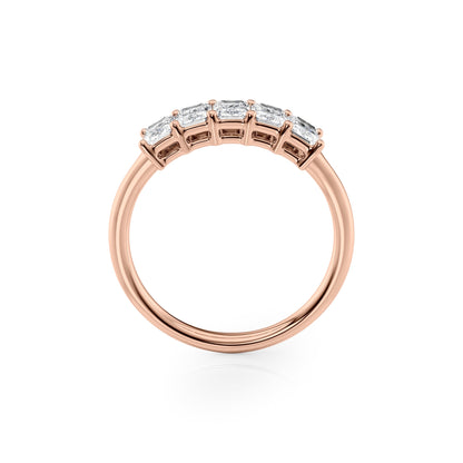 1ct Isidra Radiant Cut Moissanite Ring - Rose Gold