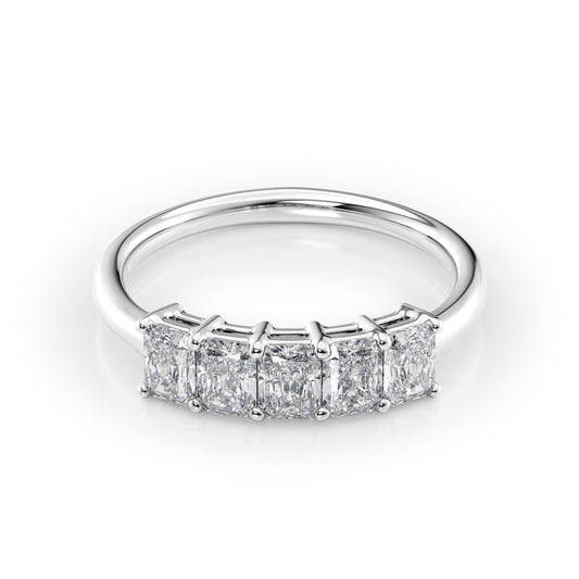 1ct Isidra Radiant Cut Moissanite Ring - Silver