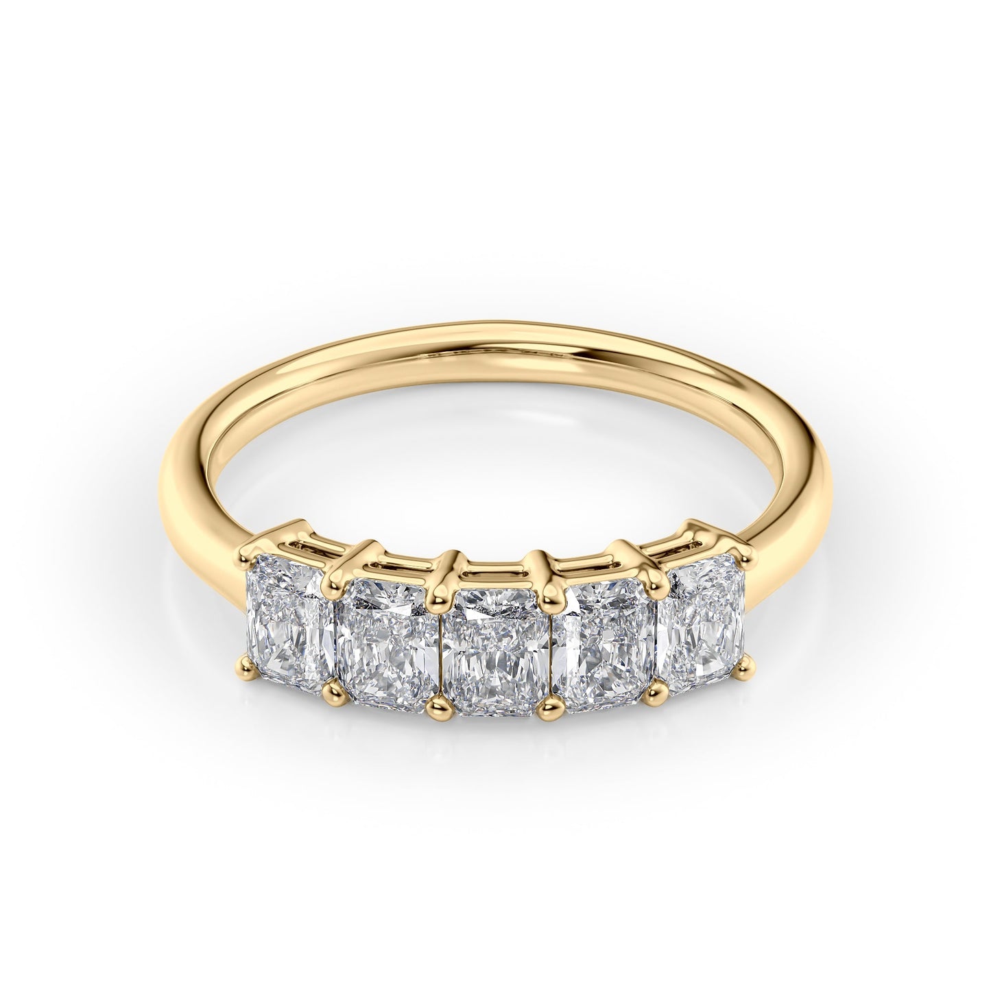 1ct Isidra Radiant Cut Moissanite Ring - Gold