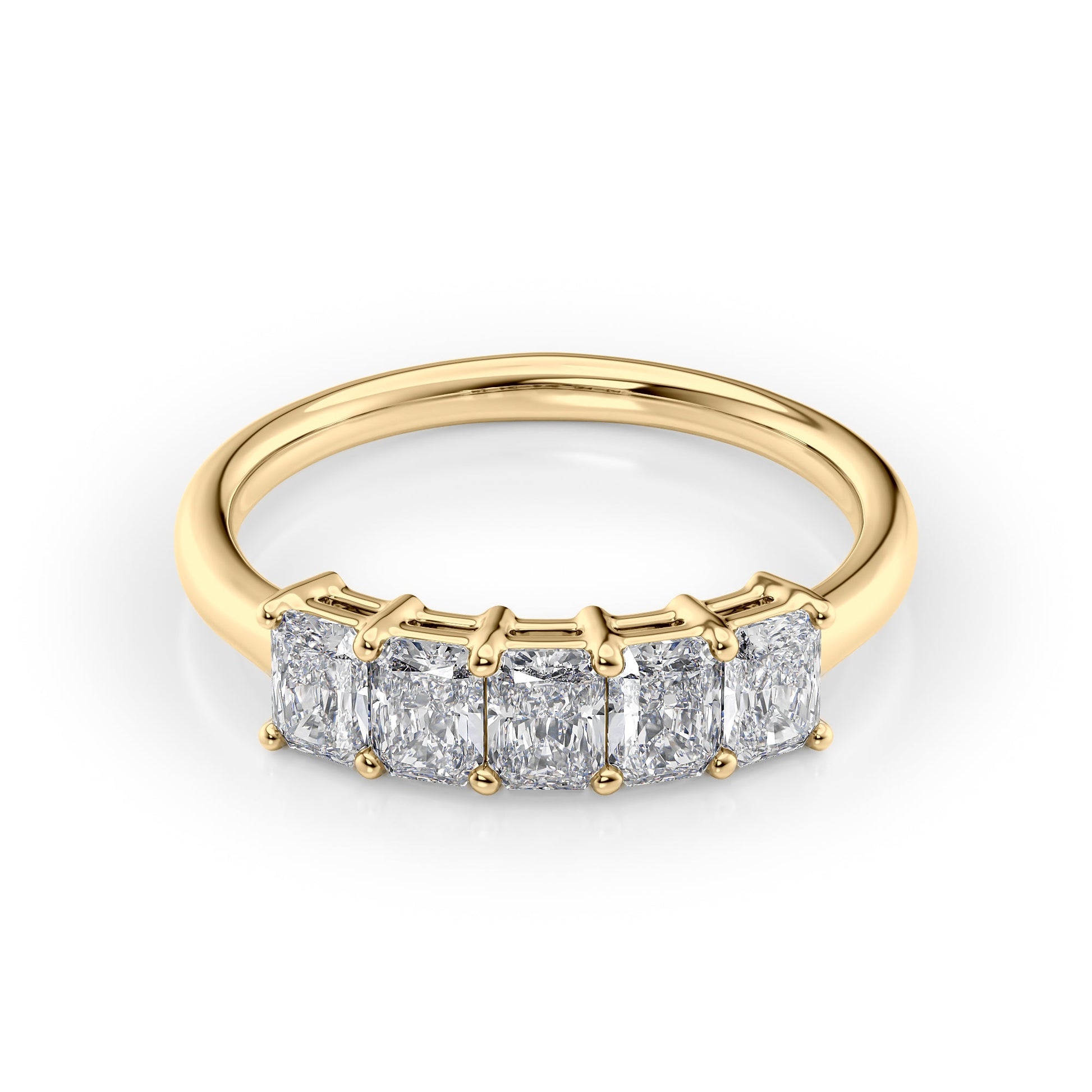 1ct Isidra Radiant Cut Moissanite Ring - Gold