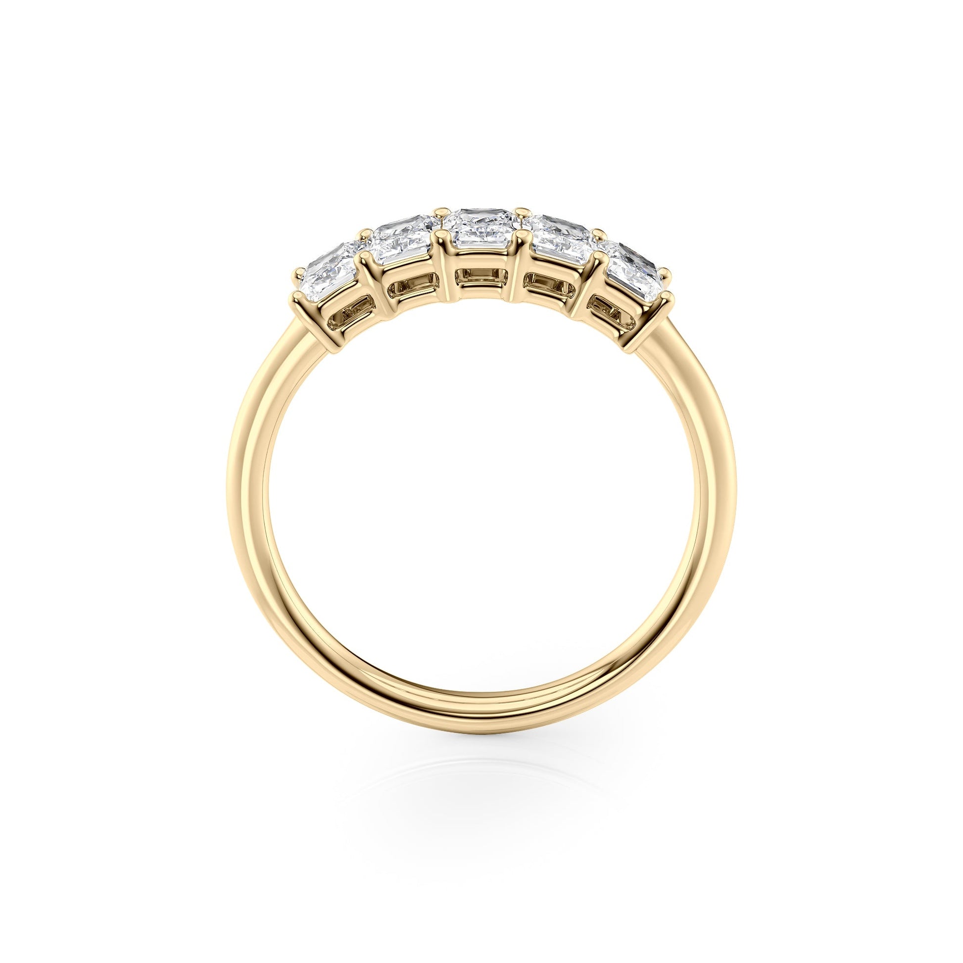 1ct Isidra Radiant Cut Moissanite Ring - Gold