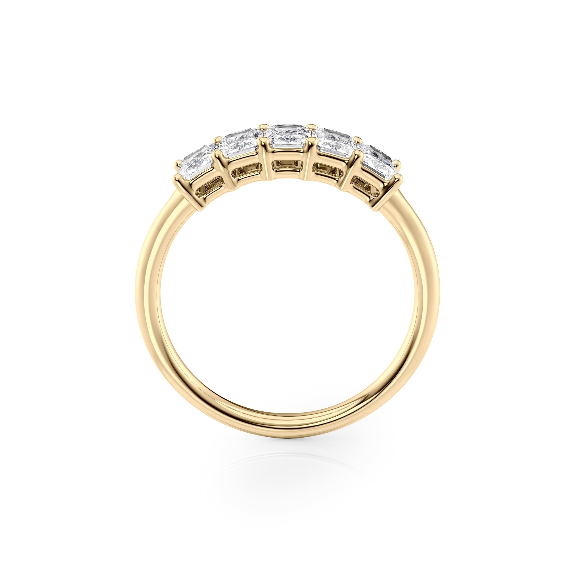 1ct Isidra Radiant Cut Moissanite Ring - Gold