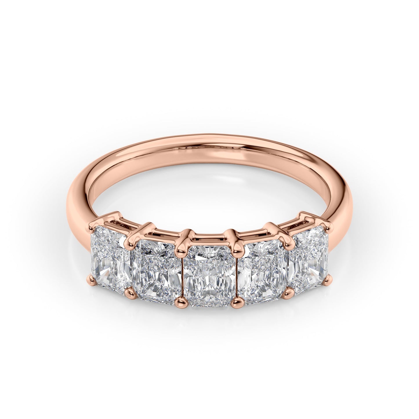 1.5ct Atira Radiant Cut Moissanite Ring - Rose Gold