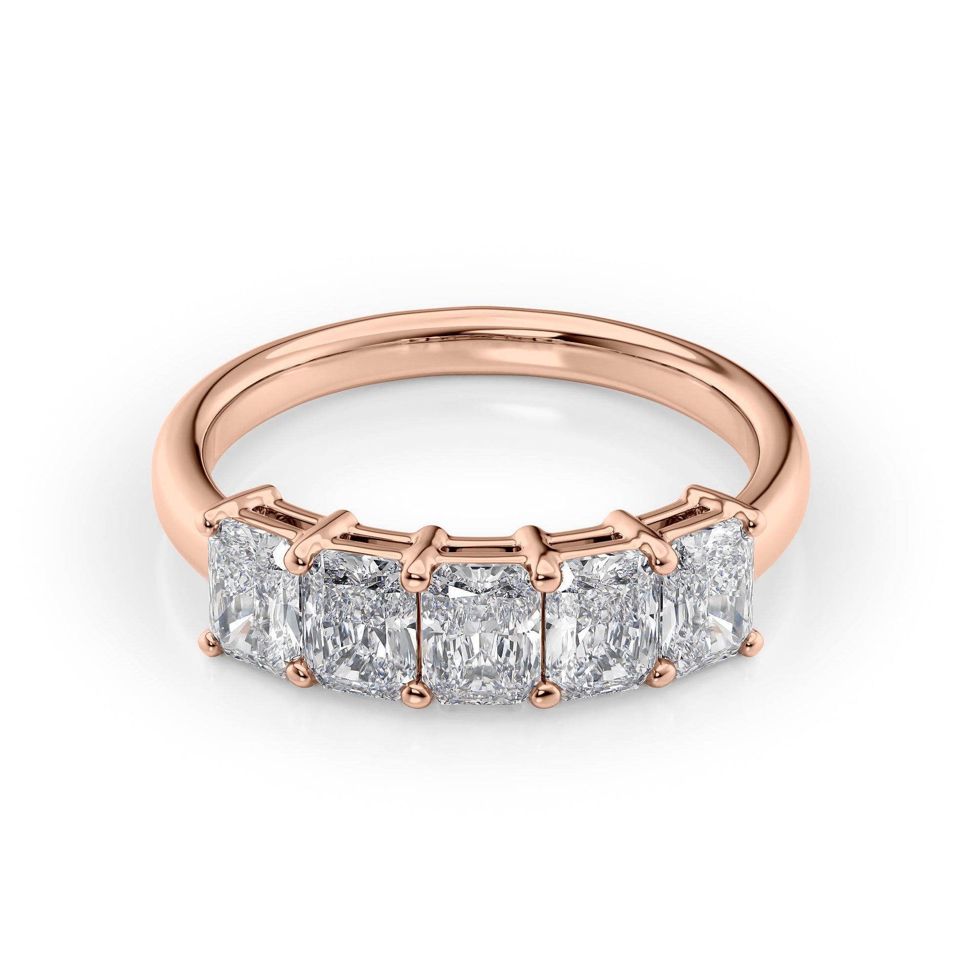 1.5ct Atira Radiant Cut Moissanite Ring - Rose Gold