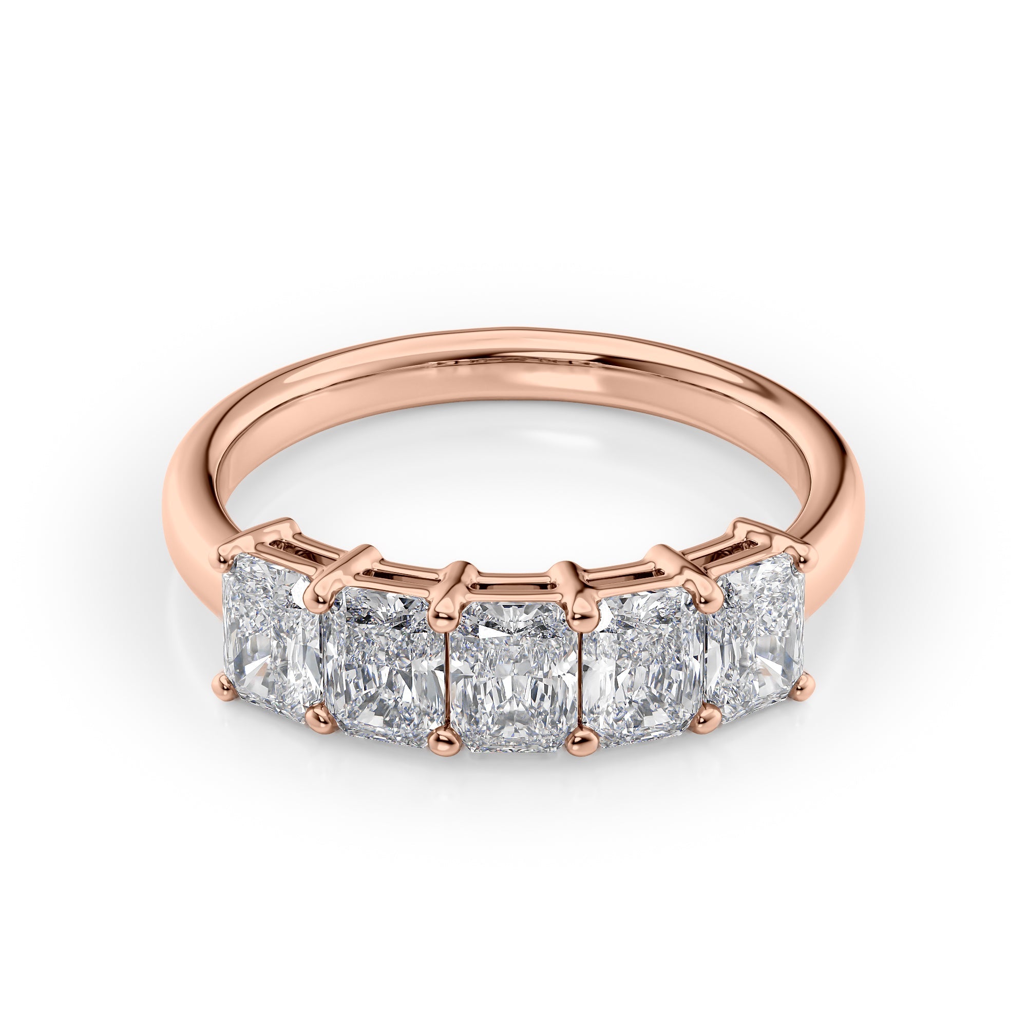 1.5ct Atira Radiant Cut Moissanite Ring - Rose Gold