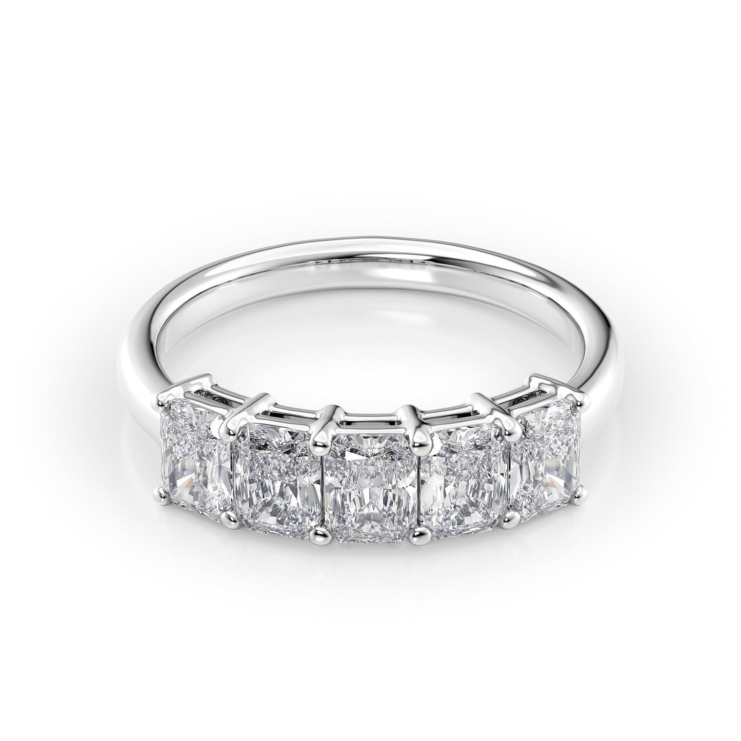 1.5ct Atira Radiant Cut Moissanite Ring - Silver