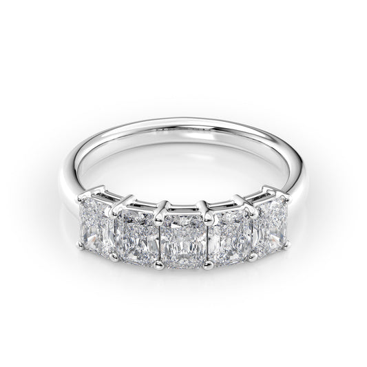 1.5ct Atira Radiant Cut Moissanite Ring - Silver