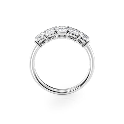 1.5ct Atira Radiant Cut Moissanite Ring - Silver