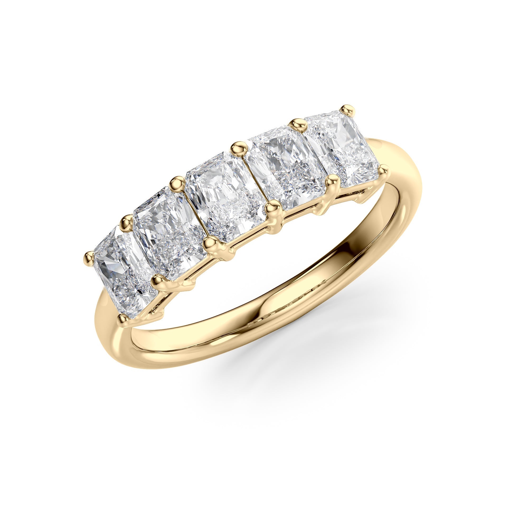 1.5ct Atira Radiant Cut Moissanite Ring - Gold