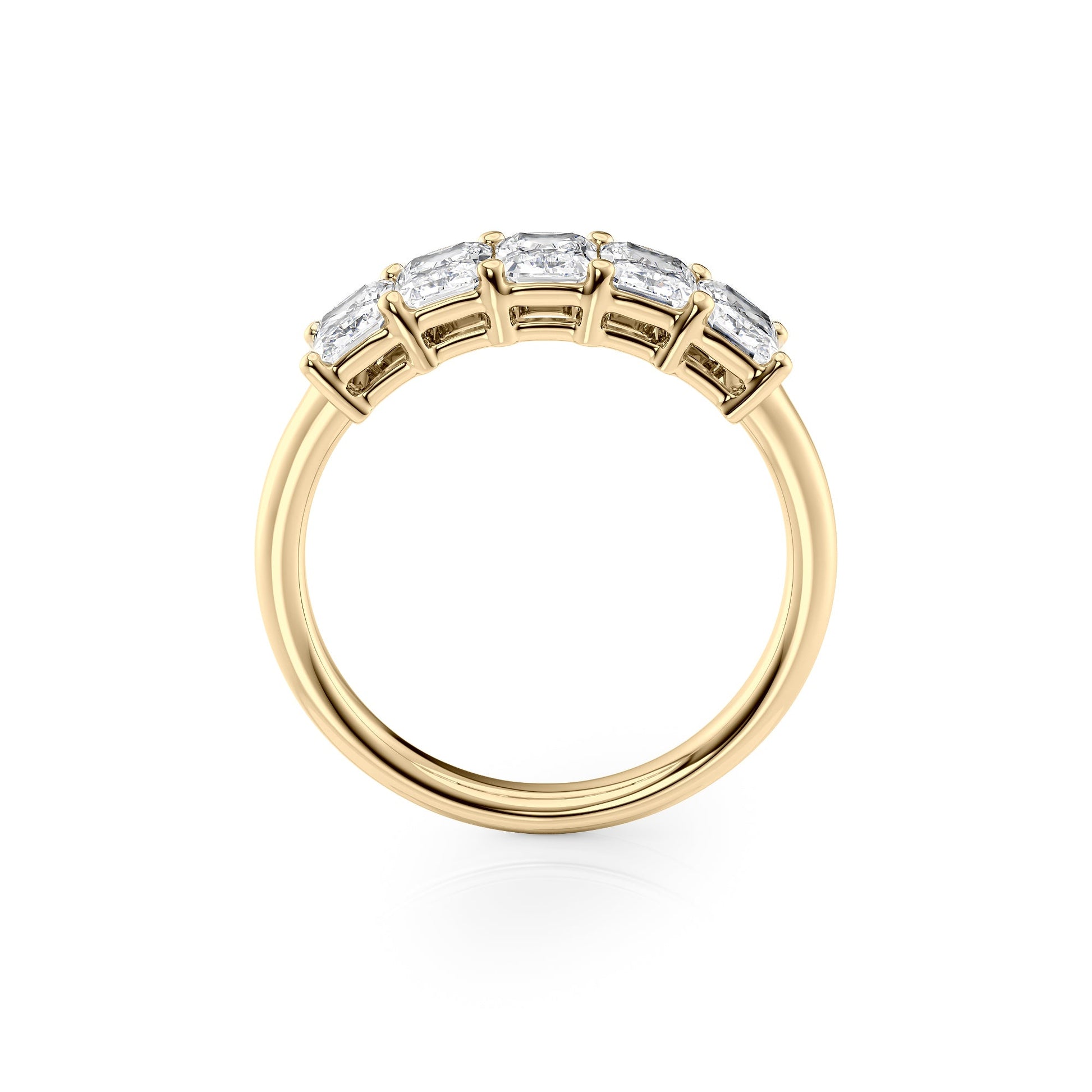 1.5ct Atira Radiant Cut Moissanite Ring - Gold