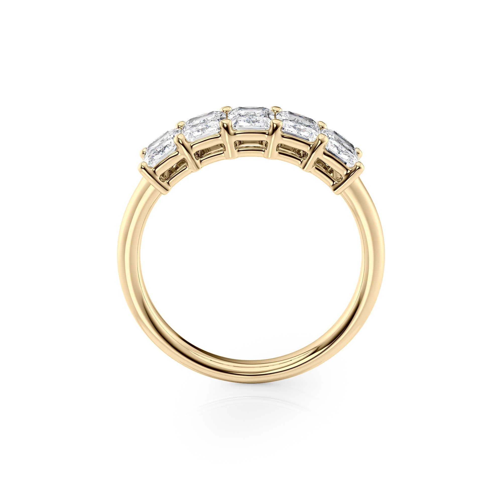 1.5ct Atira Radiant Cut Moissanite Ring - Gold