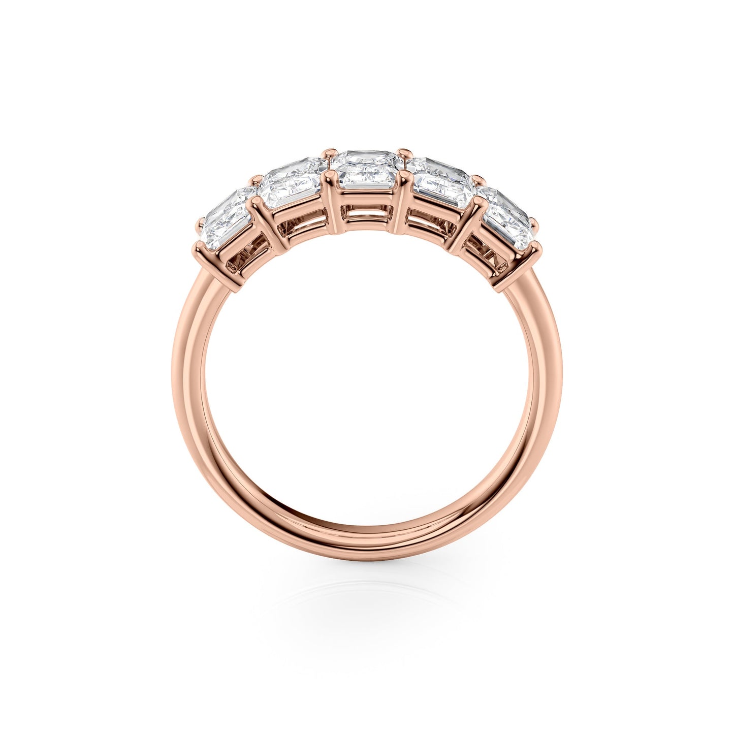 2ct Erena Radiant Cut Moissanite Ring - Rose Gold