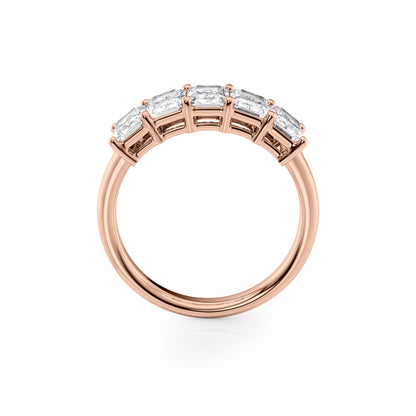 2ct Erena Radiant Cut Moissanite Ring - Rose Gold