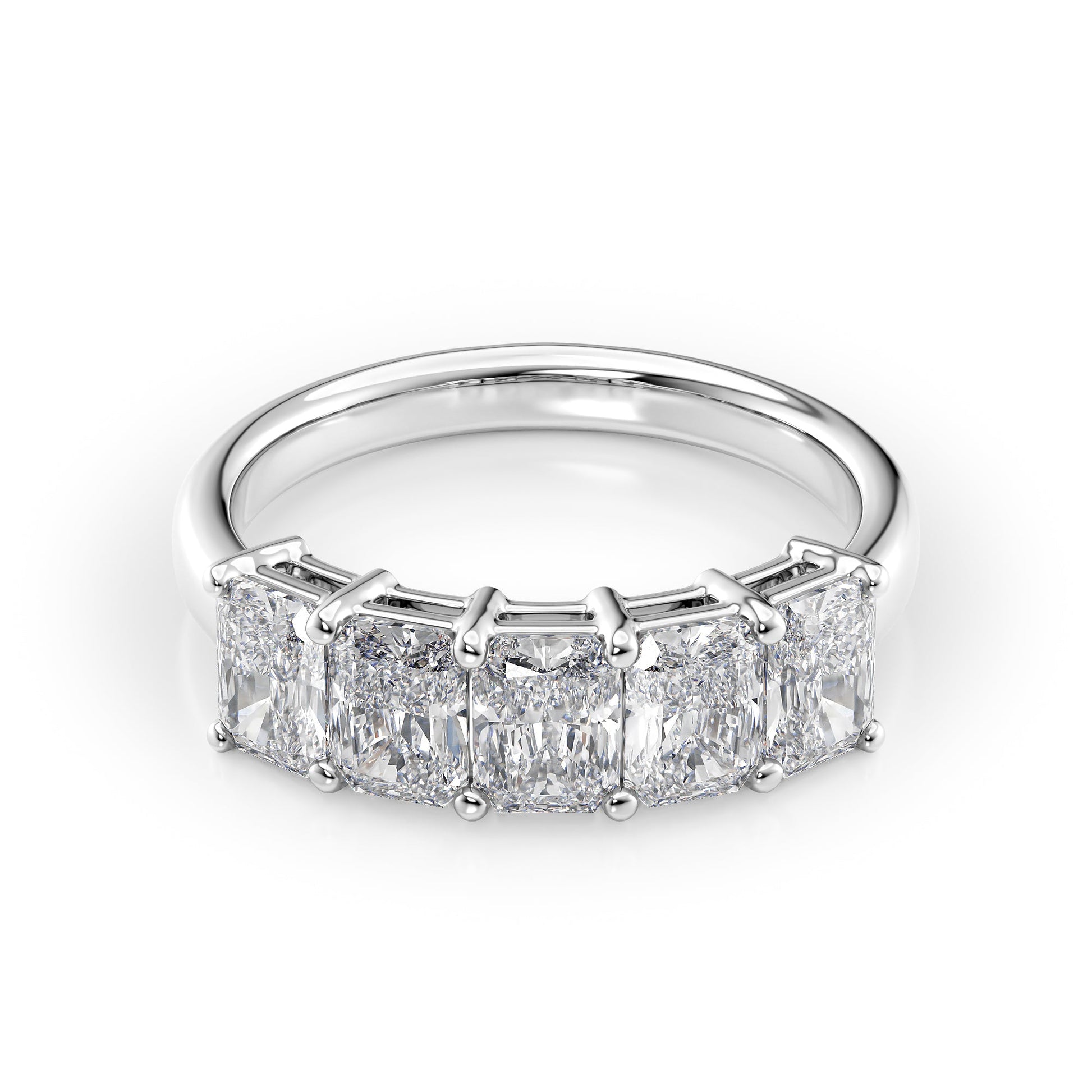 2ct Erena Radiant Cut Moissanite Ring - Silver